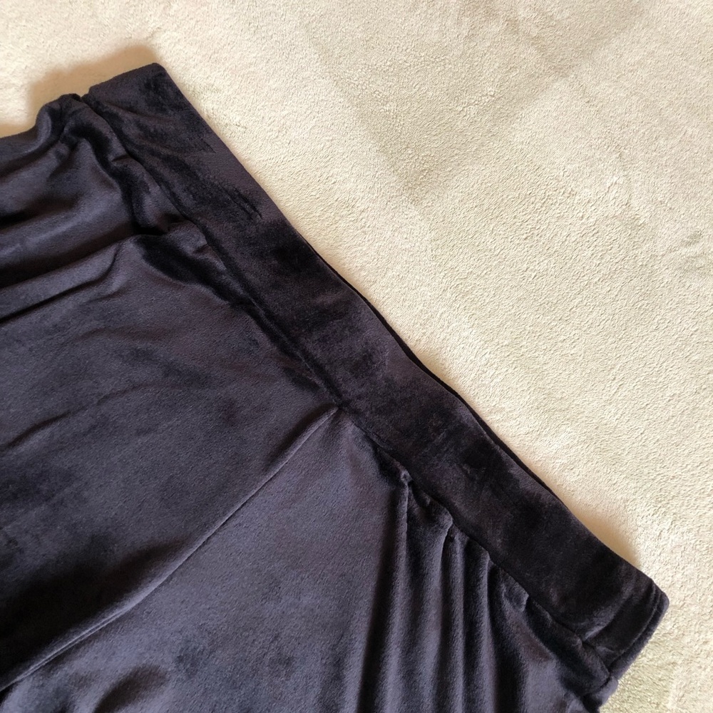 Ruby Rd pants velvet stretch black soft pull on high elastic waistband - Picture 3 of 7